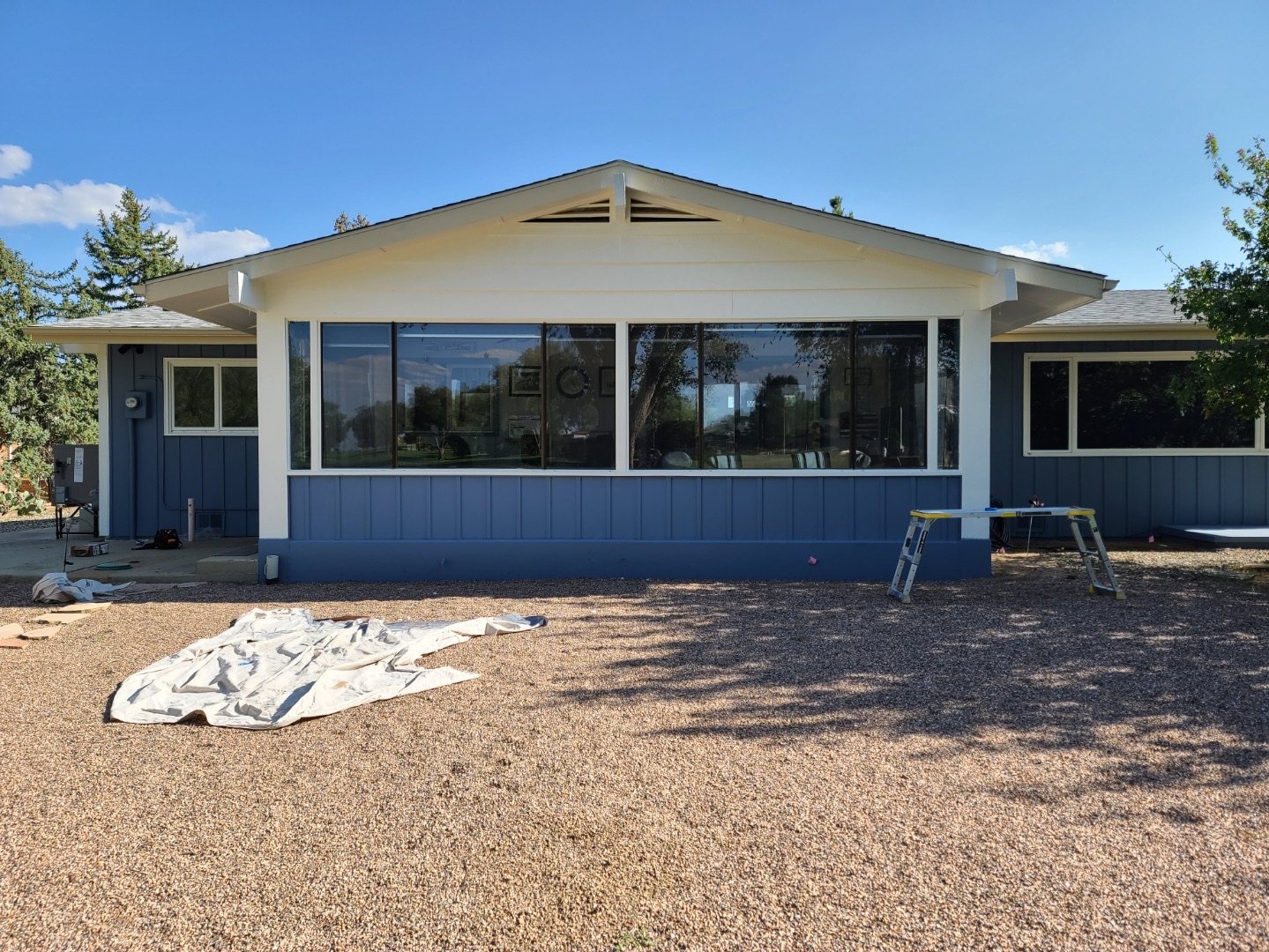 Fascia details on the front gable of a single-story home